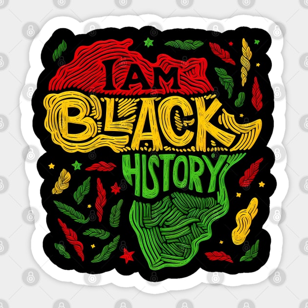 I Am Black History - Black Activism Sticker by ANSAN